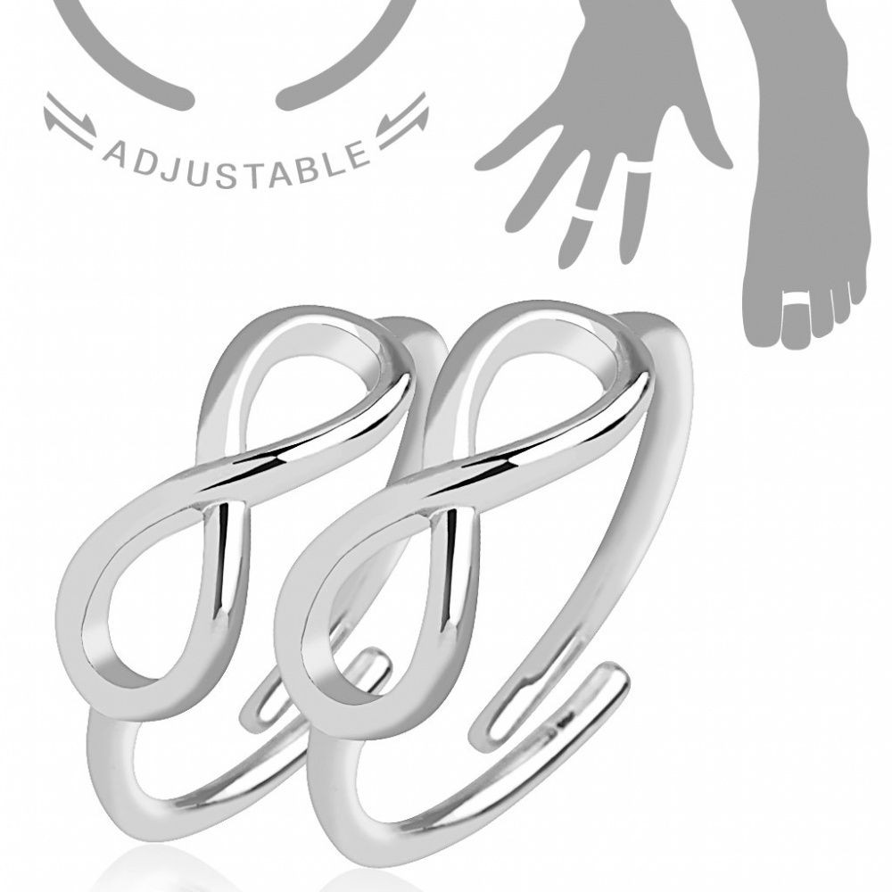 Кольцо из латуни с символом бесконечность