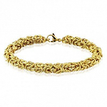 Изображение браслет византийское плетение цвет золотой spikes BR-000401