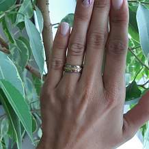 Изображение кольцо из титана с окружностью из розового золота spikes KL-001305, KL-001306