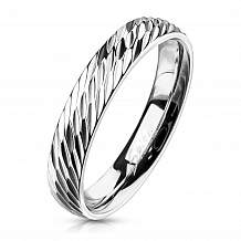Изображение кольцо узкое стального цвета spikes KL-001524