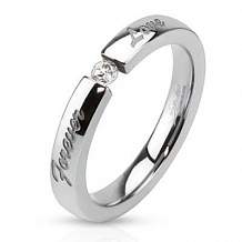 Изображение кольцо с надписью навсегда любовь spikes KL-001357
