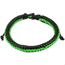 Изображение браслет плетеный с ярко-зеленой полосой spikes BR-000270