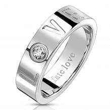 Изображение кольцо с гравировкой love spikes KL-001503