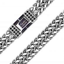 Изображение браслет с двойным итальянским панцирным плетением spikes BR-000839
