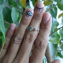 Изображение кольцо латуневое с миниатюрным сердцем spikes KL-000234