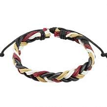 Изображение браслет плетеный из нитей с бордовым цветом spikes BR-000287