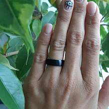 Изображение кольцо стальное матовое черное spikes KL-001462