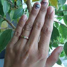 Изображение кольцо цвета розовое золото с цирконом spikes KL-001356